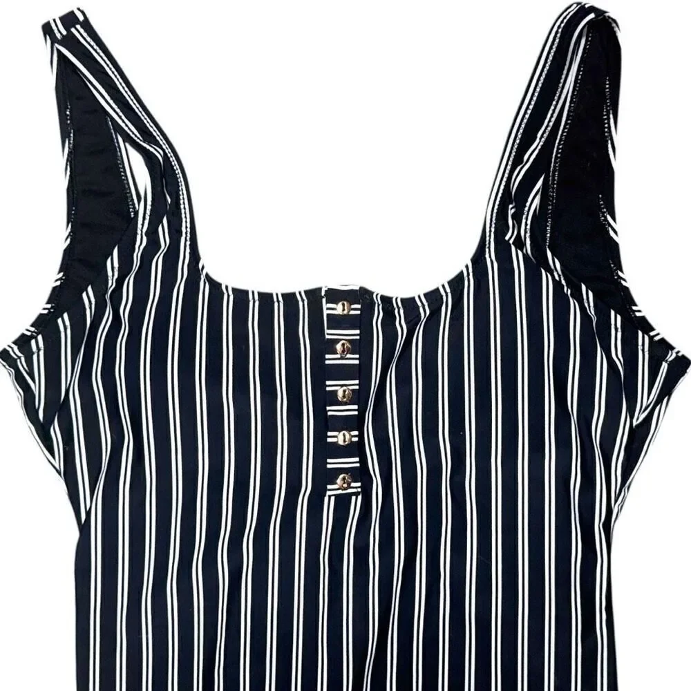 Raisins Del Mar Stripe Coconut Groove One Piece Size Large NWT